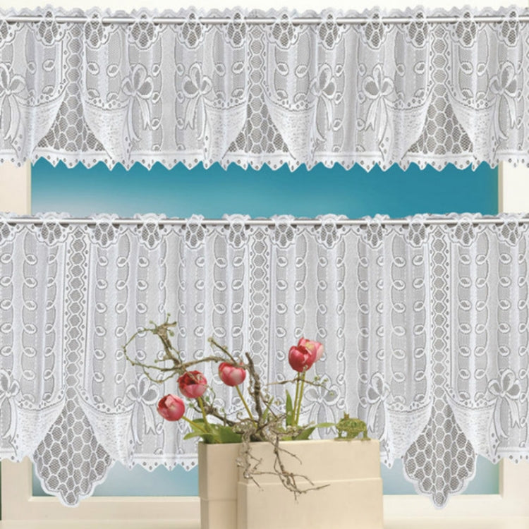 White Translucent Coffee Curtain Tulle Lace Sheer Warp Knitted Jacquard Curtains Bedroom Curtains