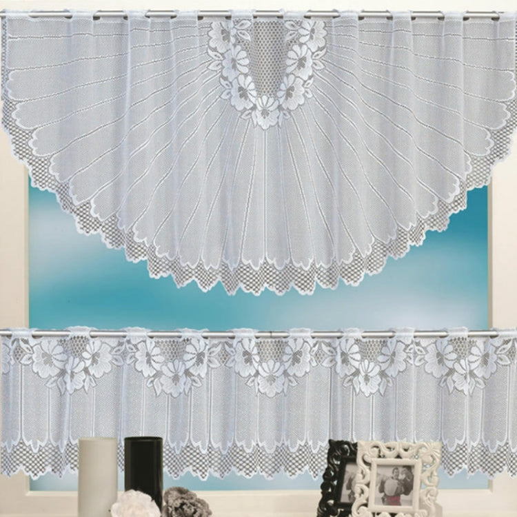 White Translucent Coffee Curtain Tulle Lace Sheer Warp Knitted Jacquard Curtains Bedroom Curtains
