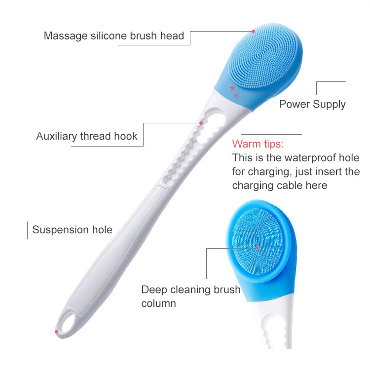 Electric Adjuatable Bath SPA Massage Rub Bath Full Automatic Bath Rub Back Rrush Long Handle Bath Brush
