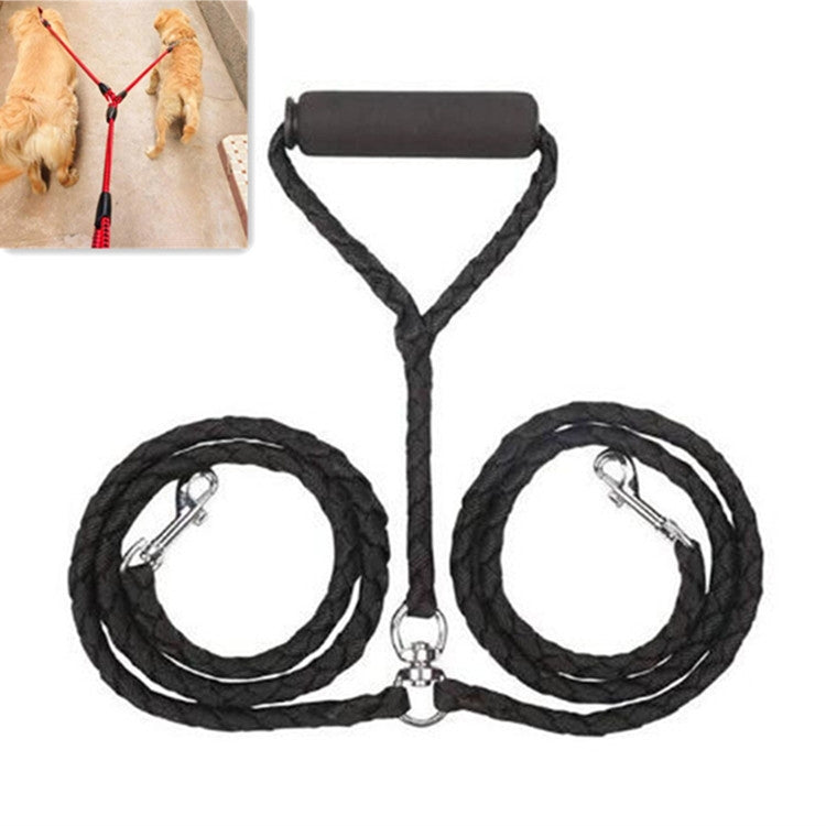 Double Dog Leashes Anti-winding Pet Traction Rope