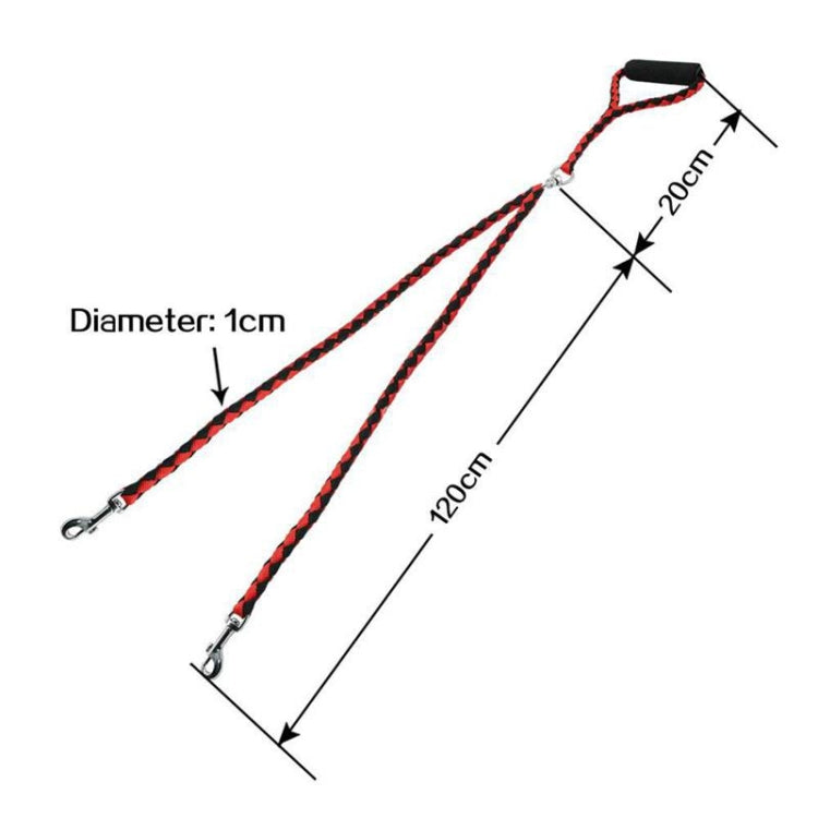 Double Dog Leashes Anti-winding Pet Traction Rope