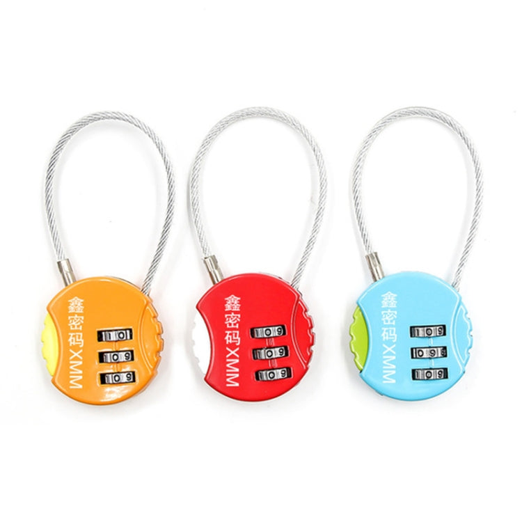Steel Rope Spherical Combination Lock Gym Luggage Bicycle Round Padlock