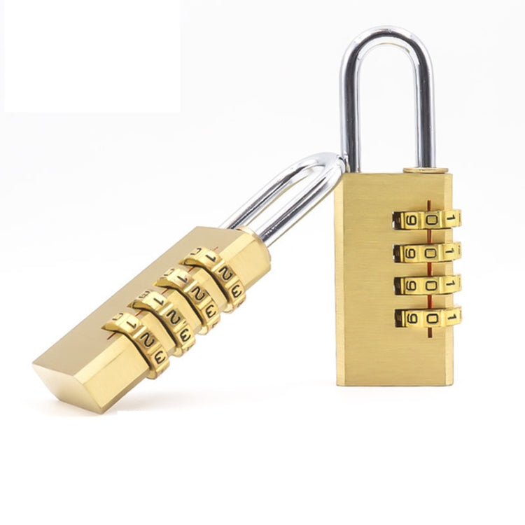 Four-digit Brass Code Padlock High-grade Security Gym Door Lock