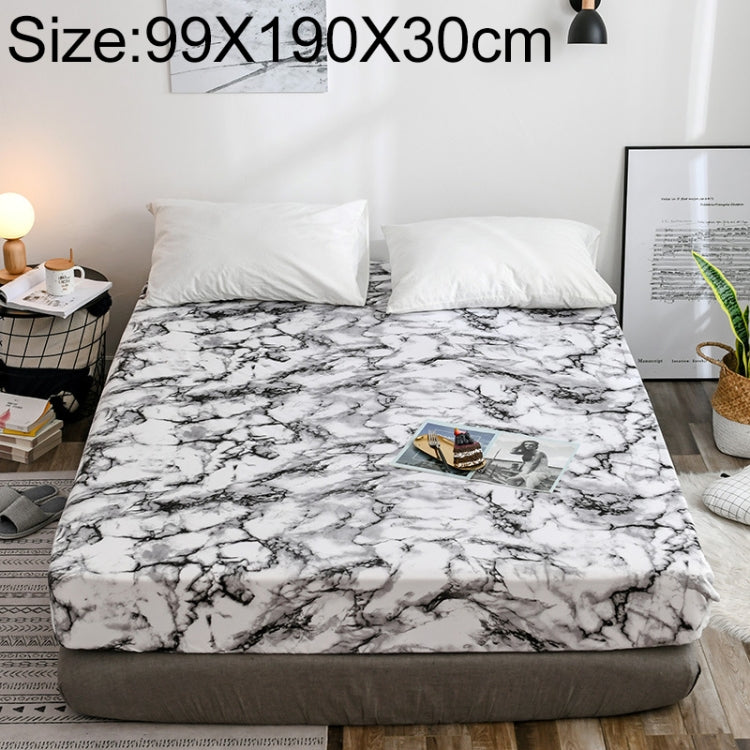 Marble Pattern Bed Dust Cover Mattress Protective Case Fitted Sheet Cover Bedclothes