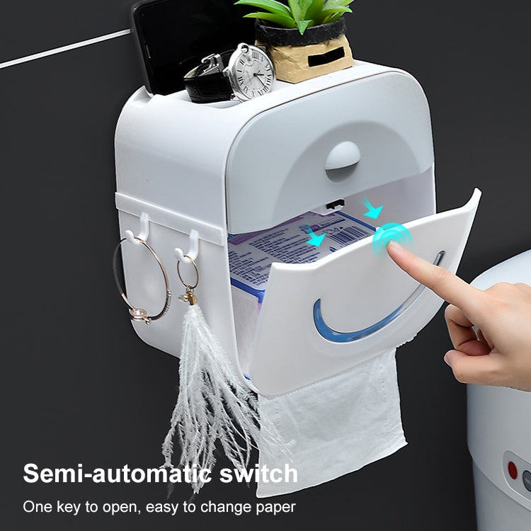 Multifunctional Bathroom Punch-free Tissue Box Creative Rack