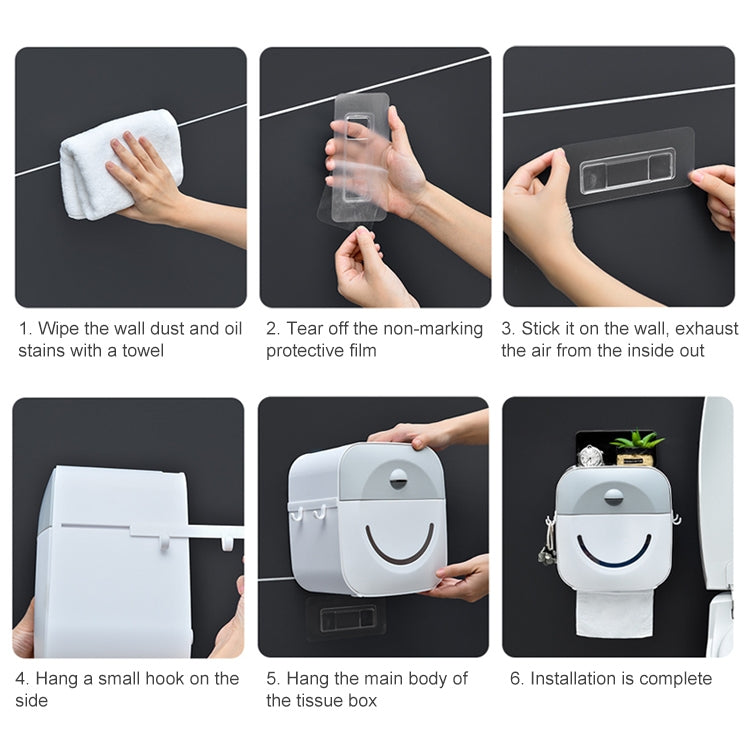 Multifunctional Bathroom Punch-free Tissue Box Creative Rack