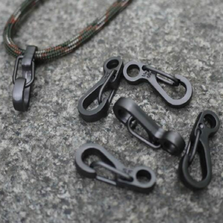 10 PCS SF Version Simple Mini Spring Hanging Buckle Keychain Buckle, Suitable for within 5mm Umbrella Rope