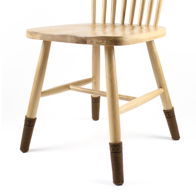 4pcs/pack Chair Legs Knitted Non-Slip Floor Protection Cap Anti-Scratch Socks Cover