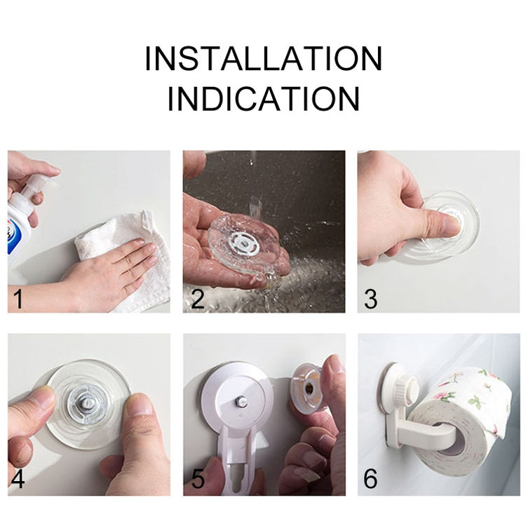 Toilet Paper Holder Suction Cup Wall Mount Removable Rack