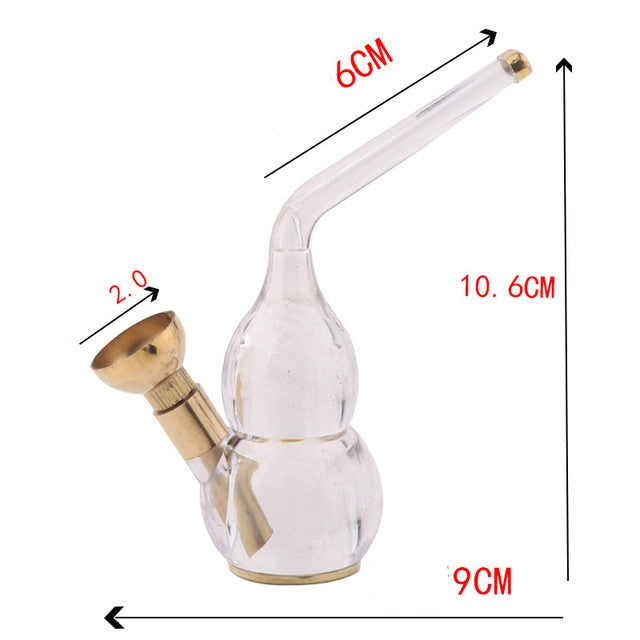 Portable Mini Acrylic Plastic Hookah Vintage Copper Hookah