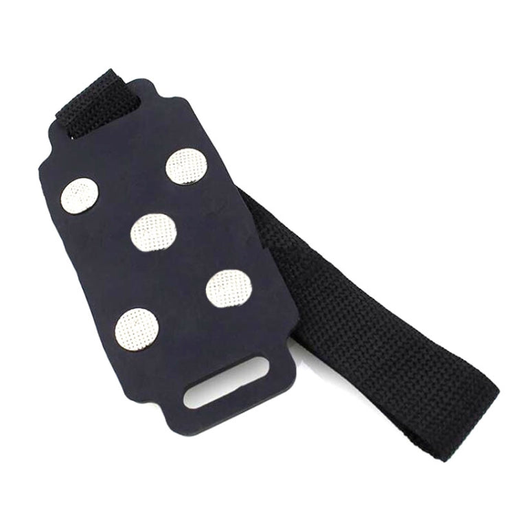 1 Pair Lace-up 5 Teeth Silicone Ice Claw Outdoor Non-slip Shoes Covers for Ice Snow Ground