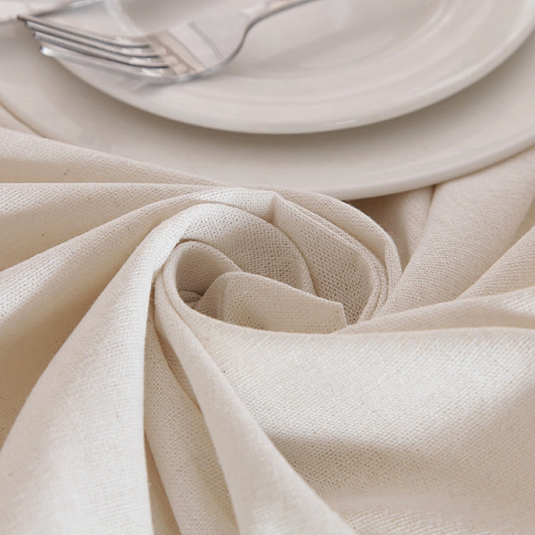 Linen Cotton Thicken Tablecloth Hem Splice Washable Coffee Dinner Table Cloth for Wedding Banquet