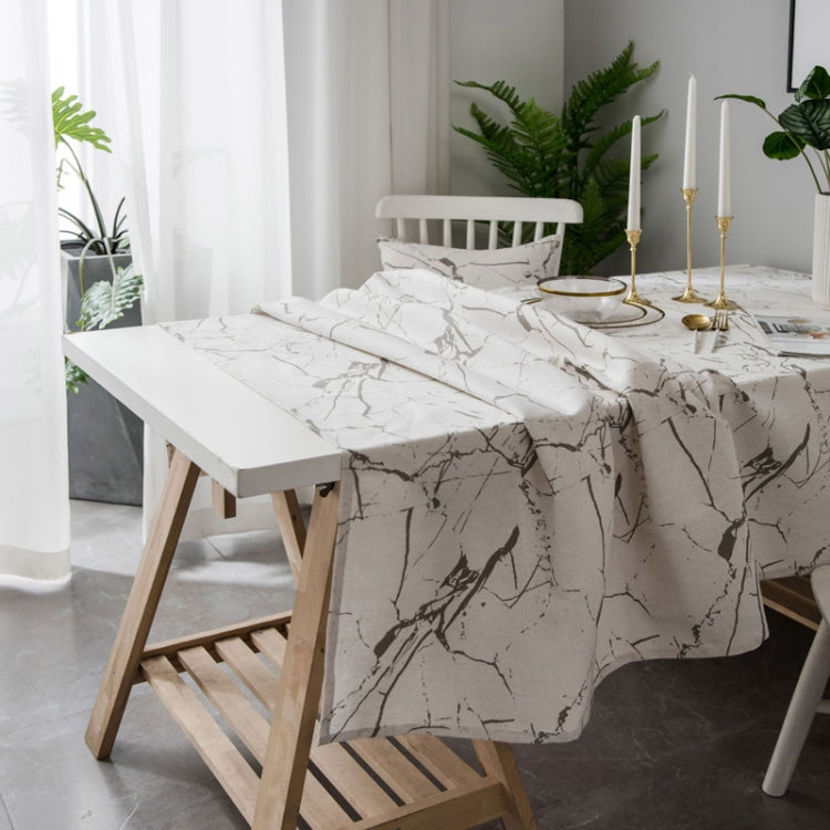 Marble Pattern Minimalist Tablecloth Cover Table Cloth Cotton Linen Dust-proof Cabinet Cloth