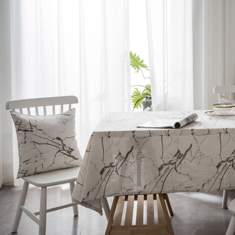 Marble Pattern Minimalist Tablecloth Cover Table Cloth Cotton Linen Dust-proof Cabinet Cloth