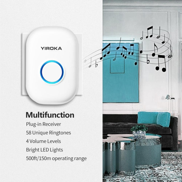 Yiroka Wireless Doorbell Smart Doorbell Digital Doorbell for the Elderly