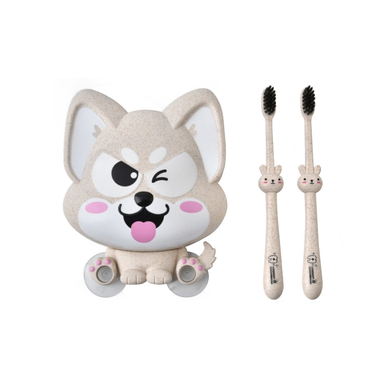 Cartoon Dog Suction Wall Toothbrush Toothpaste Shelf, Size:16x14x5cm