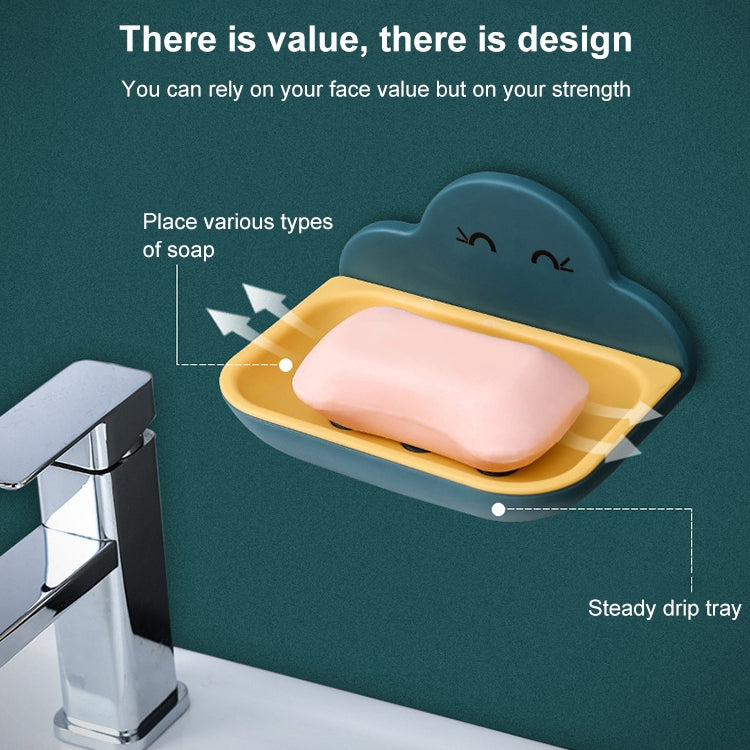 Cloud Soap Box Toilet Creative Wall-mounted Bathroom Toilet Free Punch Double-layer Drain Rack