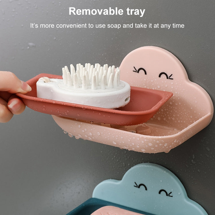 Cloud Soap Box Toilet Creative Wall-mounted Bathroom Toilet Free Punch Double-layer Drain Rack