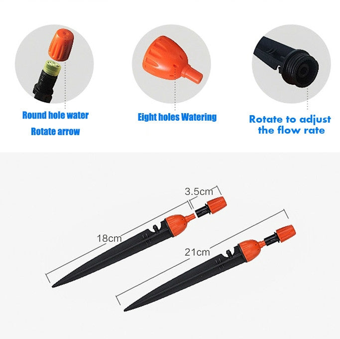 Gardening Adjustable Equipment Micro-Spray Drip Irrigation Atomizing Sprinkler Automatic Watering Device