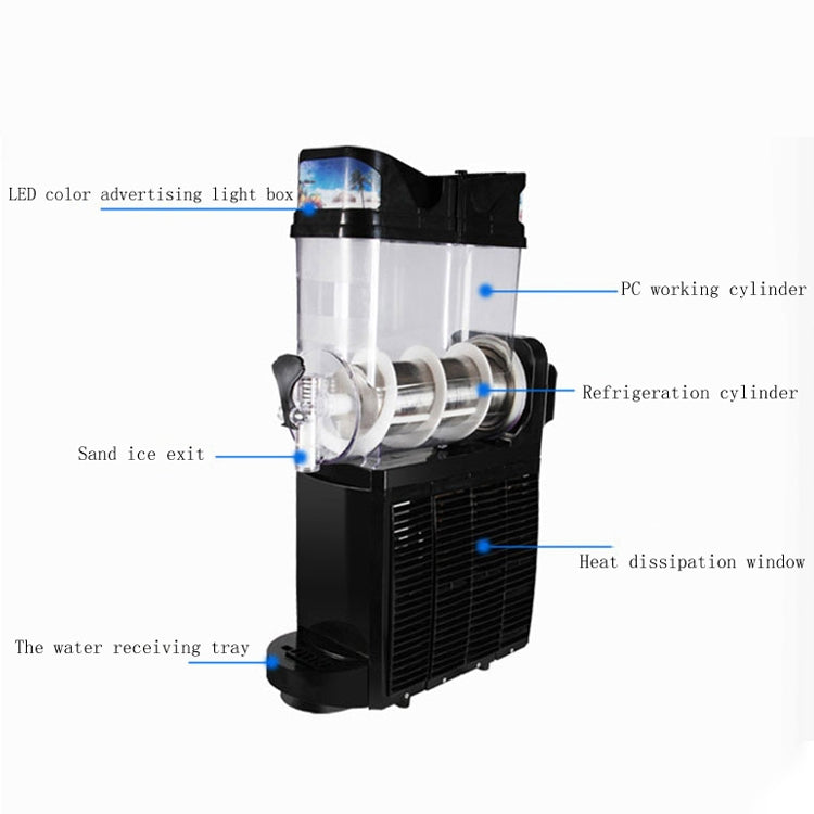 Single Cylinder Snow Melting Machine Large Capacity Smoothie Machine Milk Tea Shop Desktop Slush Fruit Juice Machine
