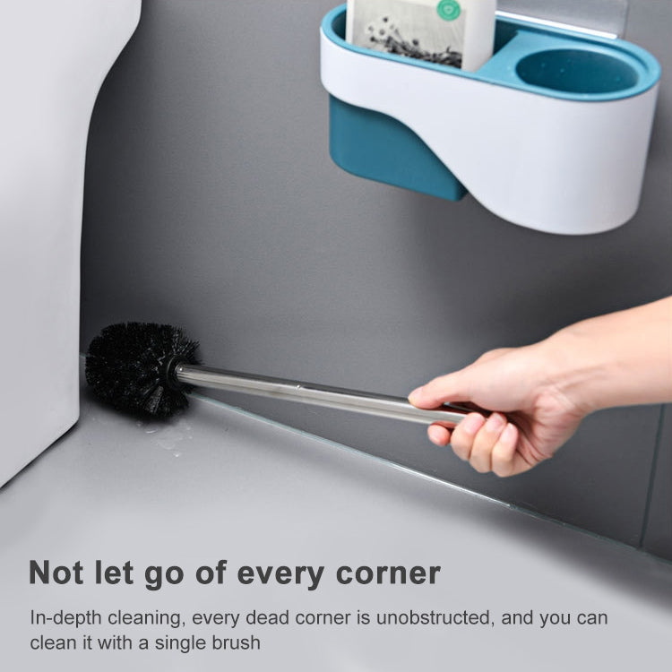 Toilet Brush Long Handle Free Punching Wall-mounted Household Toilet Cleaning Brush