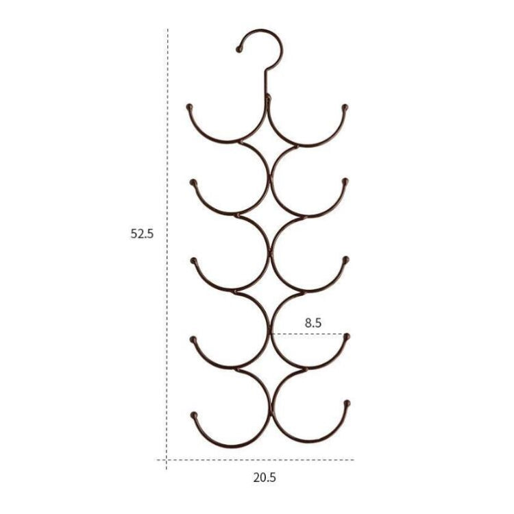 Multi-Circle Hook Hanging Hanging Scarf Belt Scarf Tie Hanger Rack