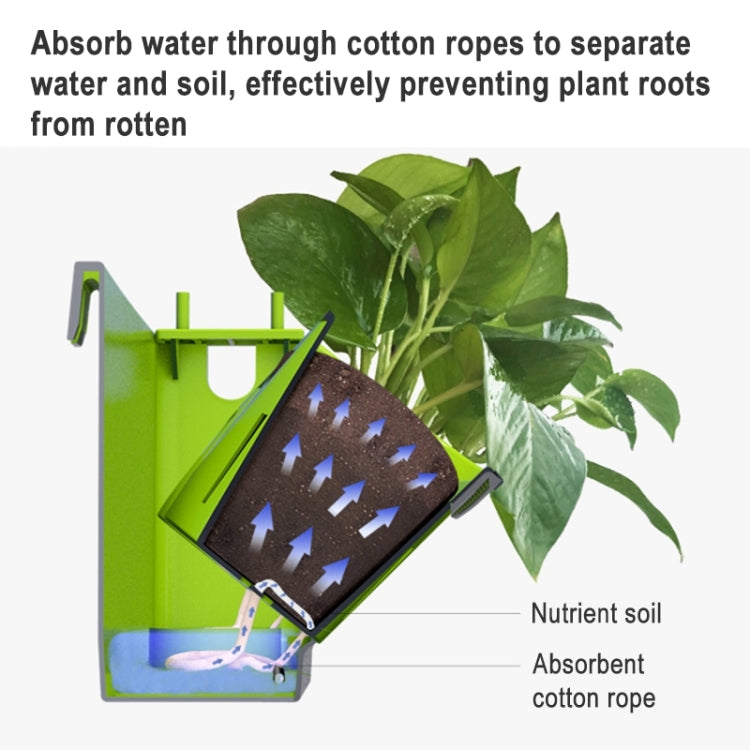 Interior Decoration Plant Wall Flower Pot Living Room Balcony Vertical Green Planting Box Stereo Combination Wall Hanging Pot, Size: 24x14x57 cm