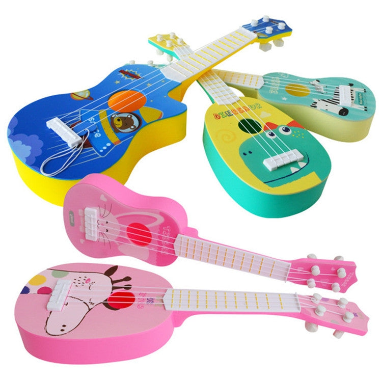 Small Simulation Musical Instrument Mini Four Strings Playable Ukulele Early Childhood Education Music Toy