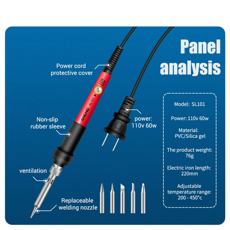ANENG 60W Adjustable Temperature Electric Soldering Iron Welding Tool,