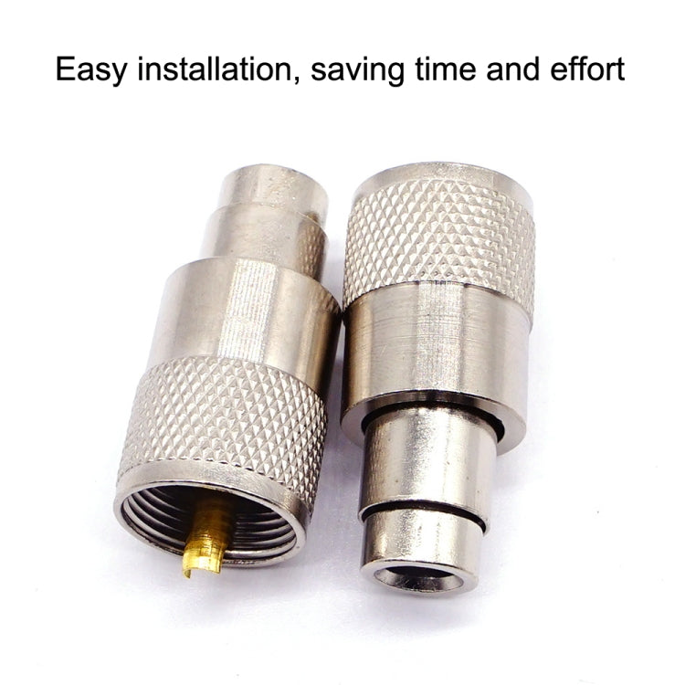 10pcs UHF Male PL259 Connector RG8 / RG58 Cable Lug Antenna Connector