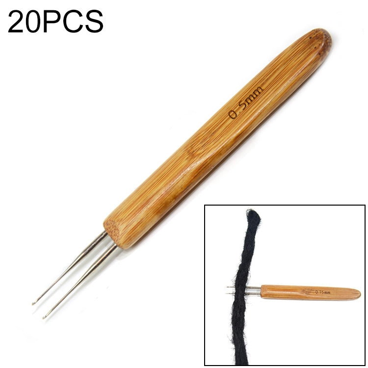 20 PCS Dirty Braid Braid Single Hook Double Hook Wig Knitting Tool Crochet