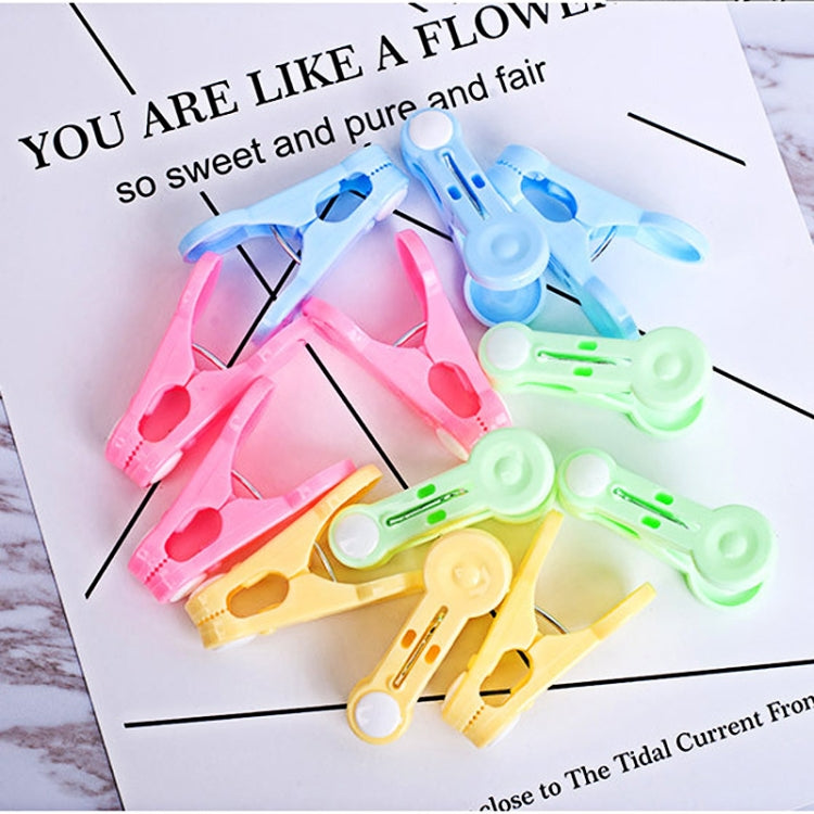 12 PCS Mixed-color Household Multifunctional Plastic Sock Clip Clothes Underwear Drying Clip