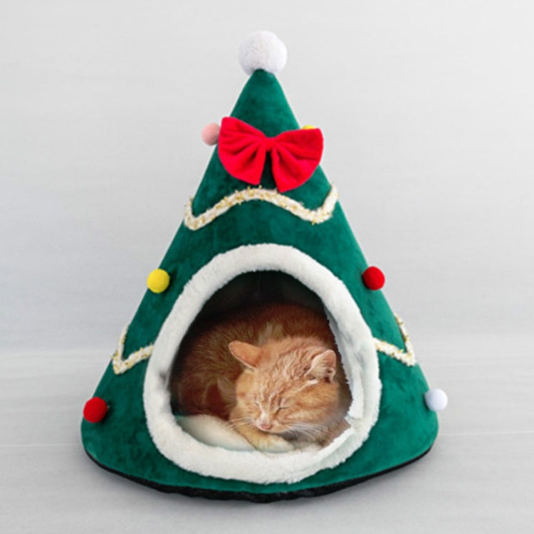 Three-dimensional Sponge Christmas Hat Shaped Pet Bed Nest Warmth Supplies