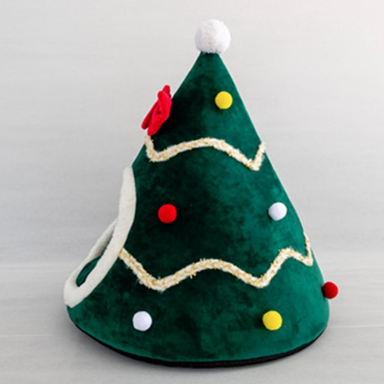 Three-dimensional Sponge Christmas Hat Shaped Pet Bed Nest Warmth Supplies