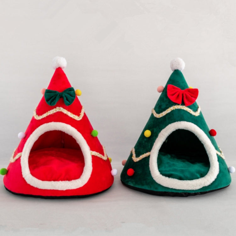 Three-dimensional Sponge Christmas Hat Shaped Pet Bed Nest Warmth Supplies