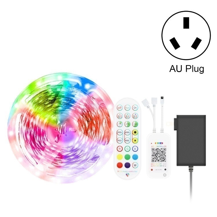 Bluetooth Suit Smart Music Sound Control Light Strip Waterproof 5050 RGB Colorful Atmosphere LED Light Strip With 24-Keys Remote Control