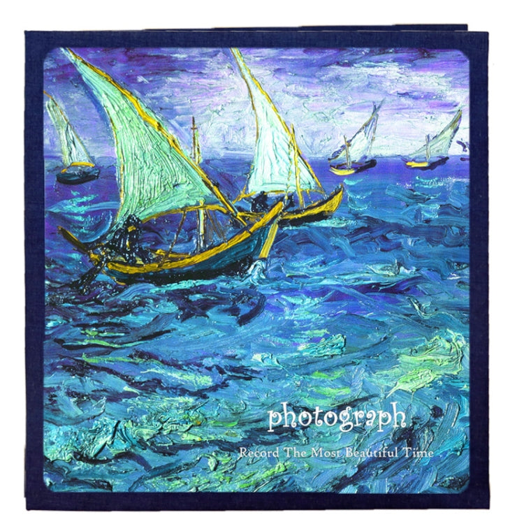 Retro Art DIY Handmade Photo Album Self-Adhesive Film Album, Style：