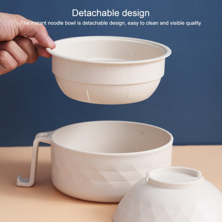 6 in 1 Student Instant Noodle Bowl Bamboo Fiber Canteen Cutlery Set