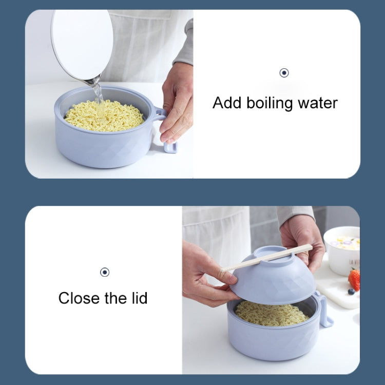 6 in 1 Student Instant Noodle Bowl Bamboo Fiber Canteen Cutlery Set