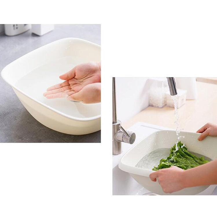 Small Home Dormitory Cute Square Laundry Washing Vegetable Wash Basin，28.28x28.28x10cm