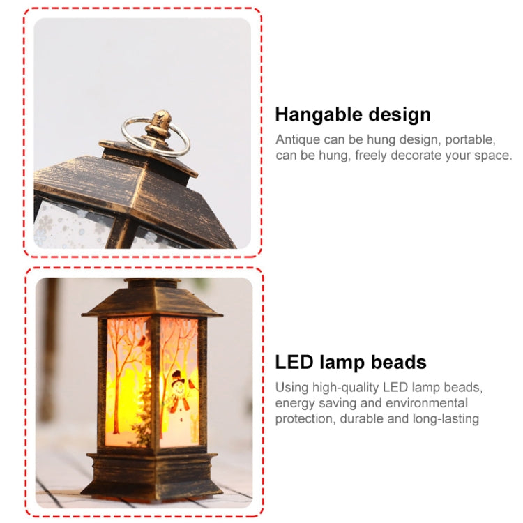 Christmas Flame Lantern Christmas Decoration LED Luminous Ornament Candlestick Lamp