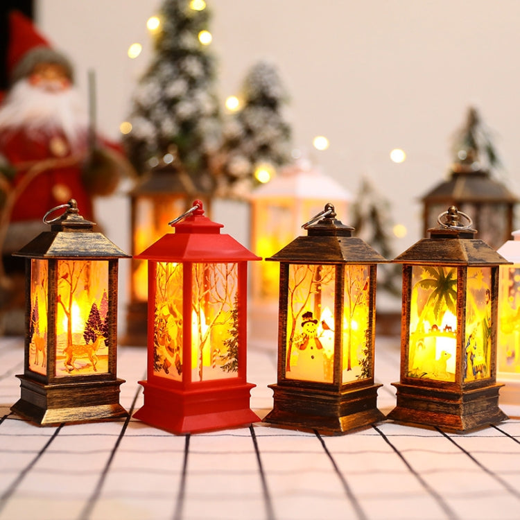 Christmas Flame Lantern Christmas Decoration LED Luminous Ornament Candlestick Lamp
