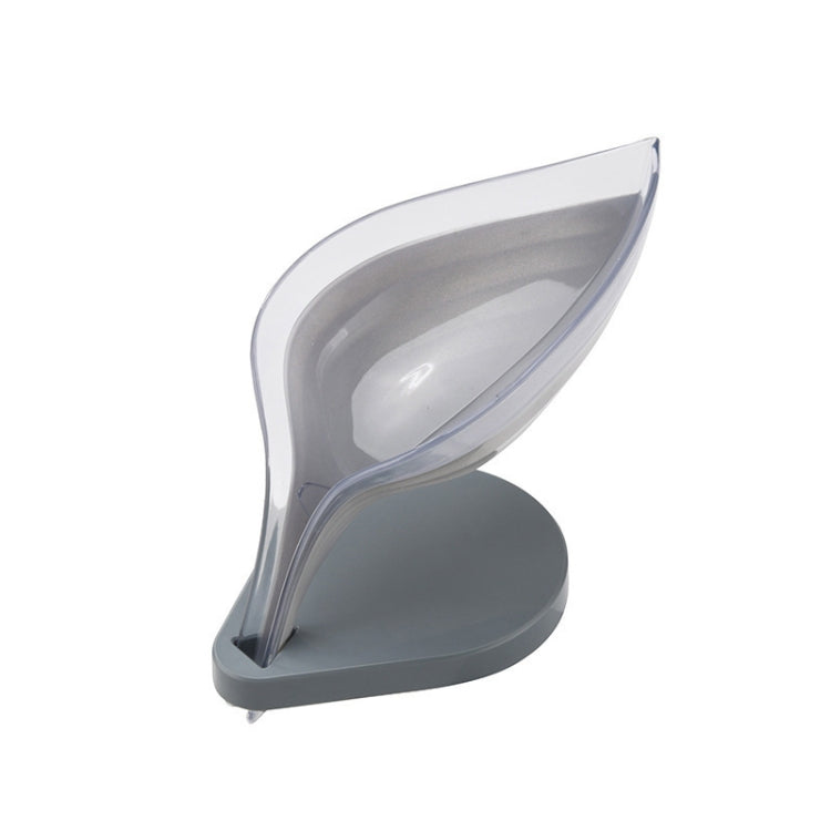 5 PCS Creative Bathroom Free Punching Sucker Transparent Leaf Drain Soap Storage Box