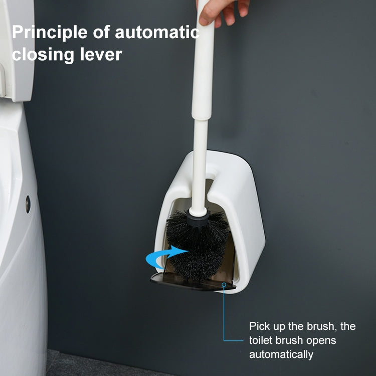 Wall-mounted Toilet Brush Simple No-punching Bathroom Cleaning Brush