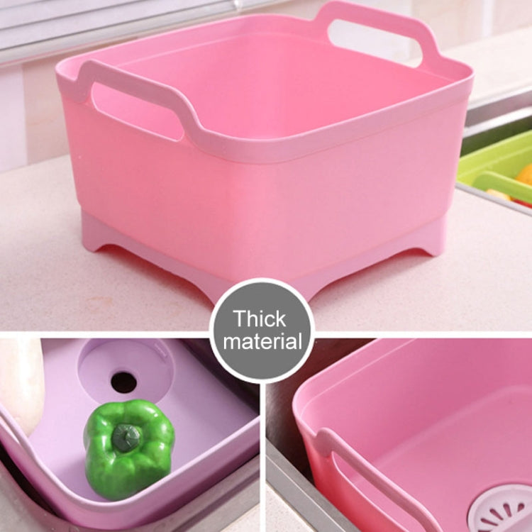 2 PCS Multifunctional Mobile Sink Kitchen Plastic Vegetable Washing Basket Fruit And Vegetable Storage Drain Basket