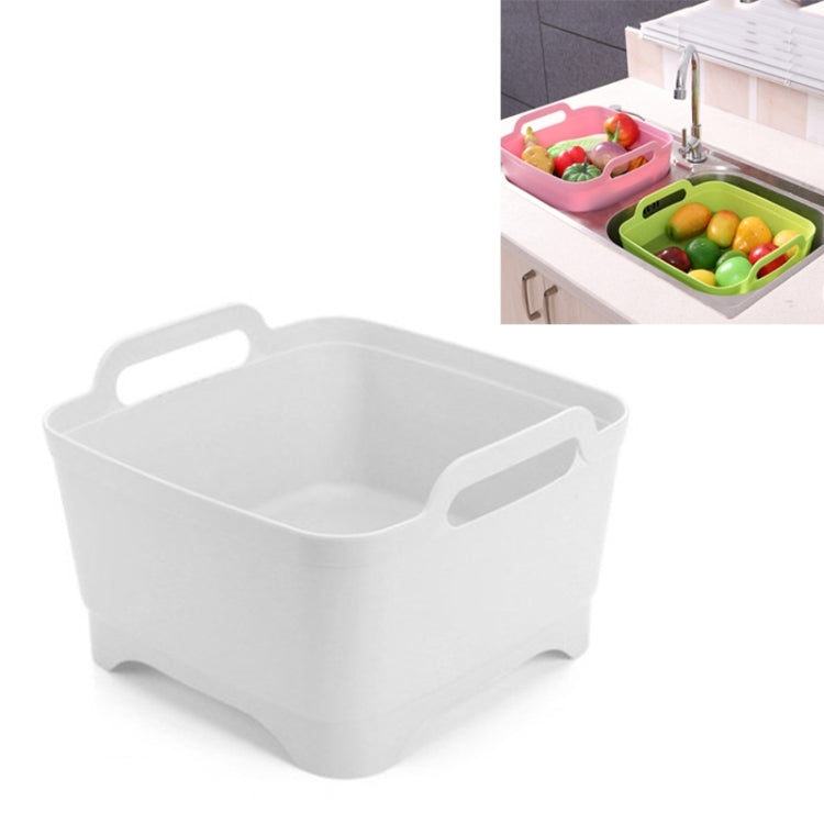2 PCS Multifunctional Mobile Sink Kitchen Plastic Vegetable Washing Basket Fruit And Vegetable Storage Drain Basket