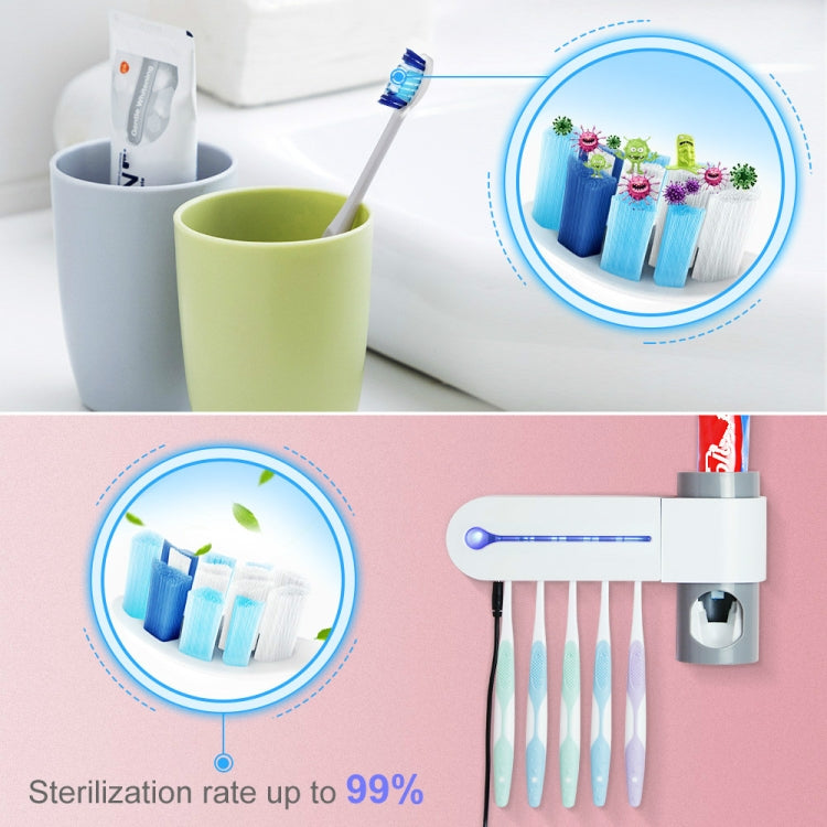 Punch-free Toilet Wall-mounted Ultraviolet Electric Disinfection Toothbrush Holder