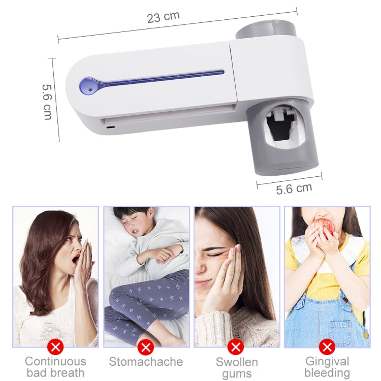Punch-free Toilet Wall-mounted Ultraviolet Electric Disinfection Toothbrush Holder