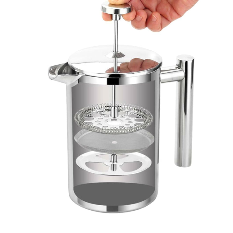 304 Stainless Steel French Pressure Coffee Pot Hand Made Tea Pot