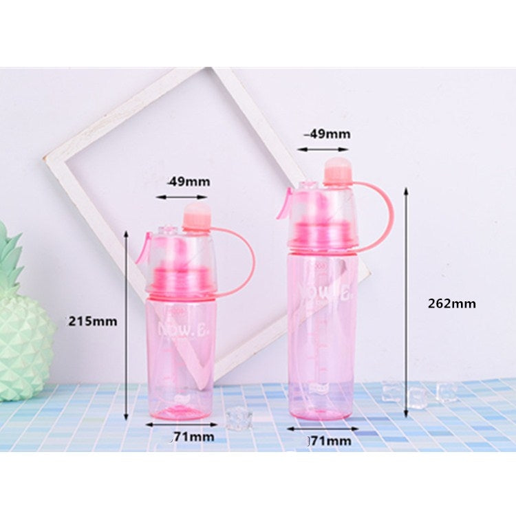Creative Spray Water Bottle Sports Bottle Portable With Lid Summer Hydration Beauty Plastic Cup